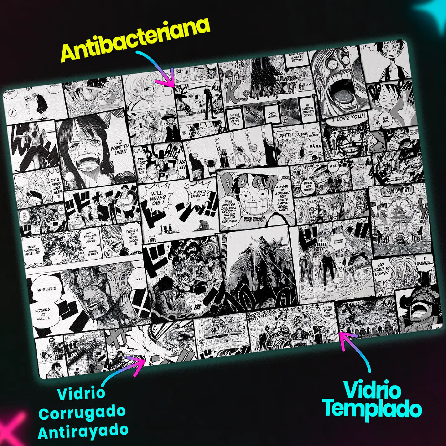Tabla de cocina - Diseño One Piece Manga 3