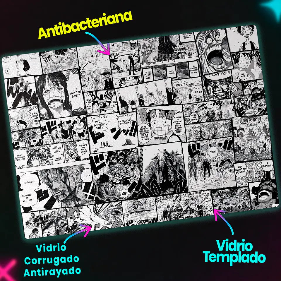 Tabla de cocina - Diseño One Piece Manga 3