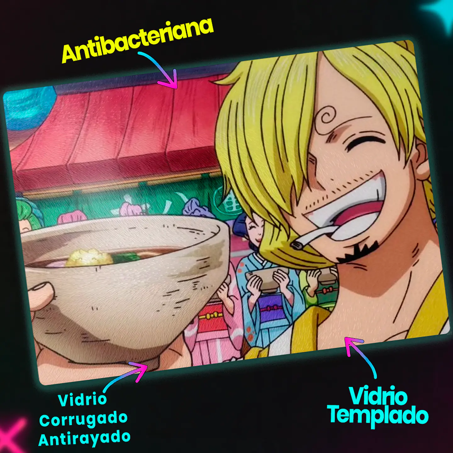 Tabla de cocina - Diseño Sanji Soba de Wano 3