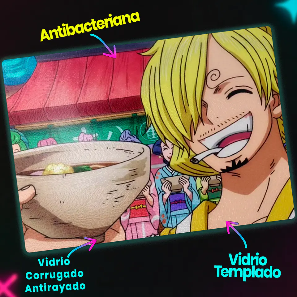 Tabla de cocina - Diseño Sanji Soba de Wano 3