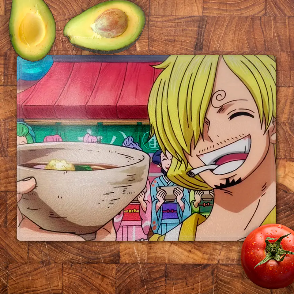 Tabla de cocina - Diseño Sanji Soba de Wano 2