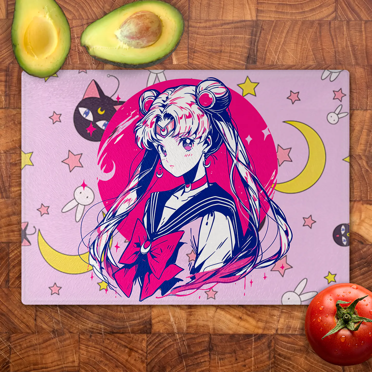 Tabla de cocina - Diseño Sailor Moon Princesa Lunar 2