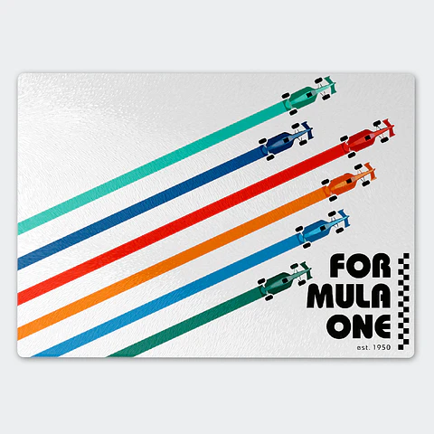 Tabla de cocina - Diseño Formula One Retro