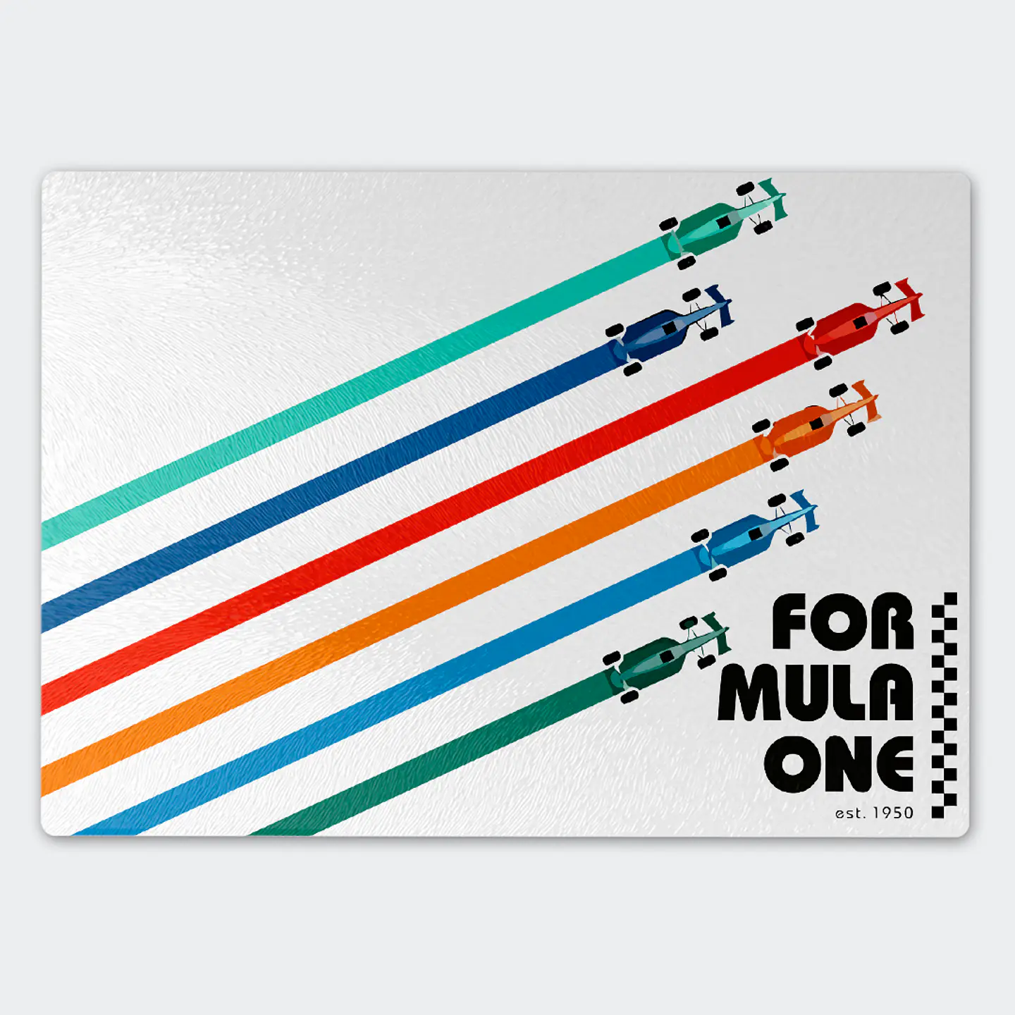 Tabla de cocina - Diseño Formula One Retro 1