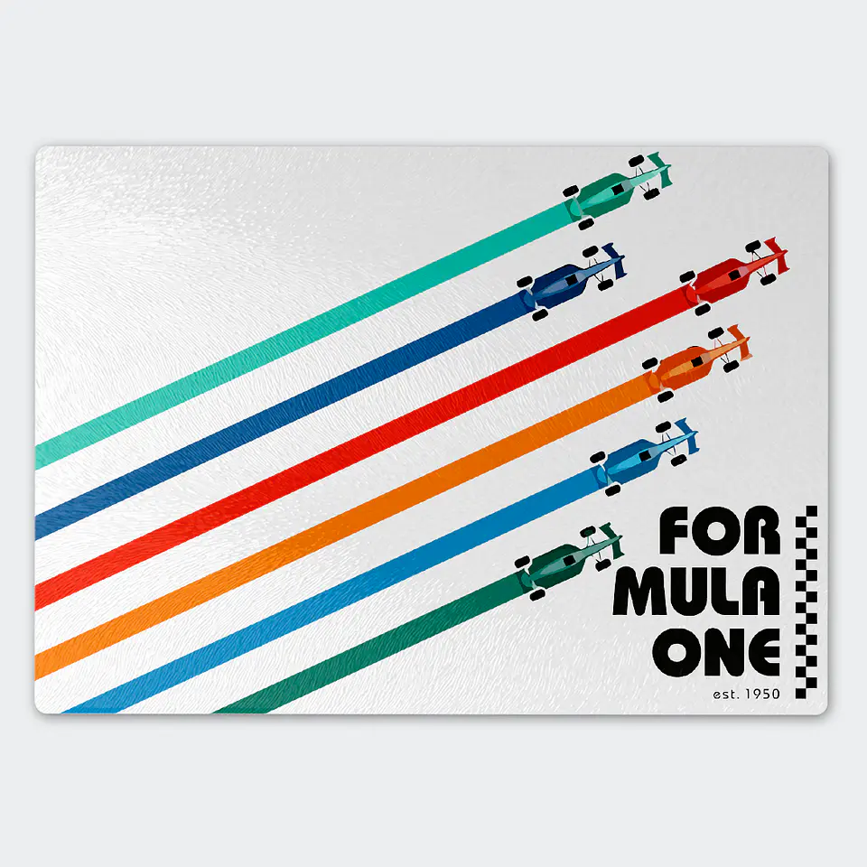 Tabla de cocina - Diseño Formula One Retro 1