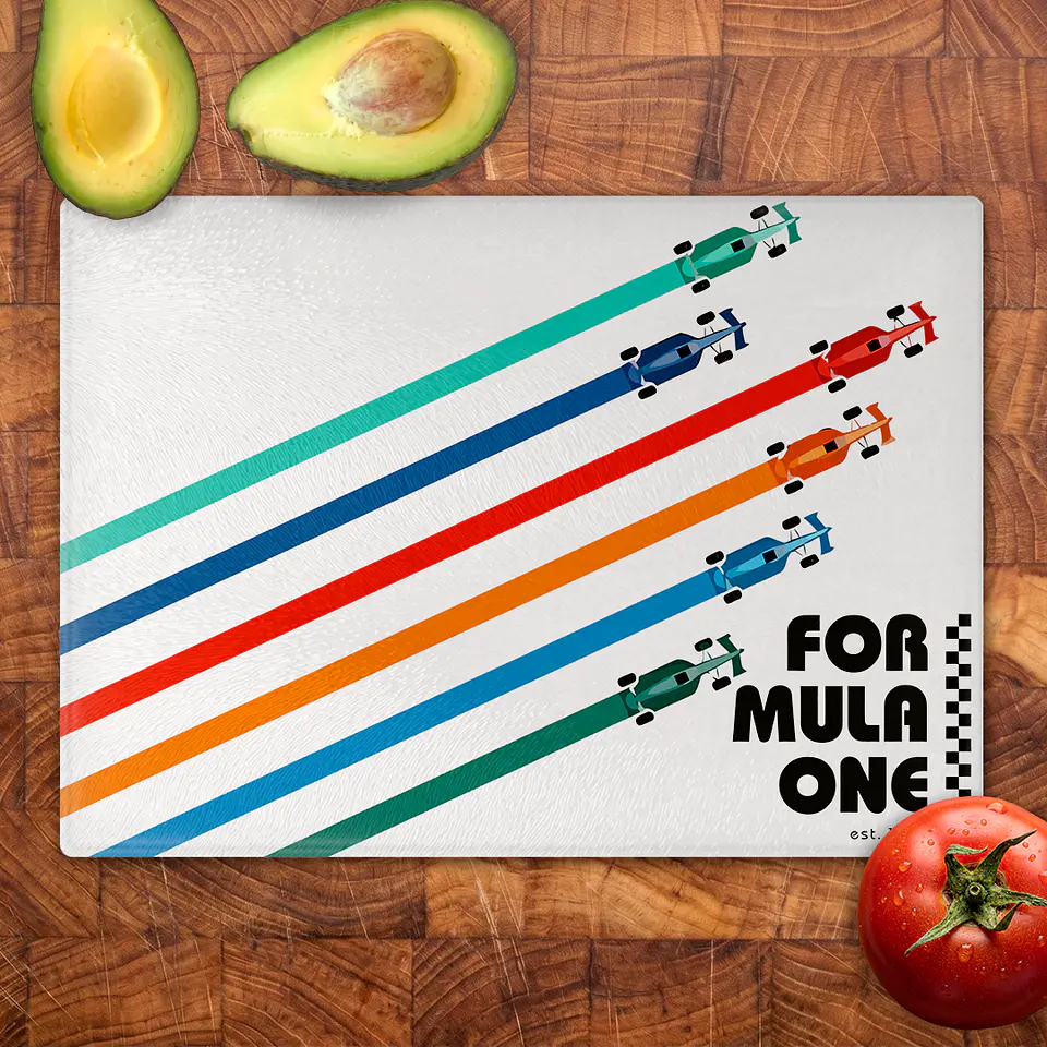 Tabla de cocina - Diseño Formula One Retro 2