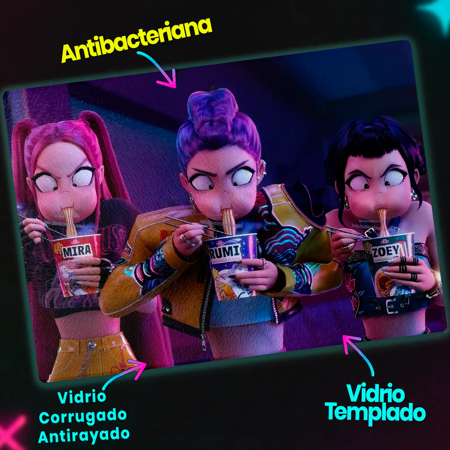 Tabla de cocina - Diseño Huntrix Ramen 3