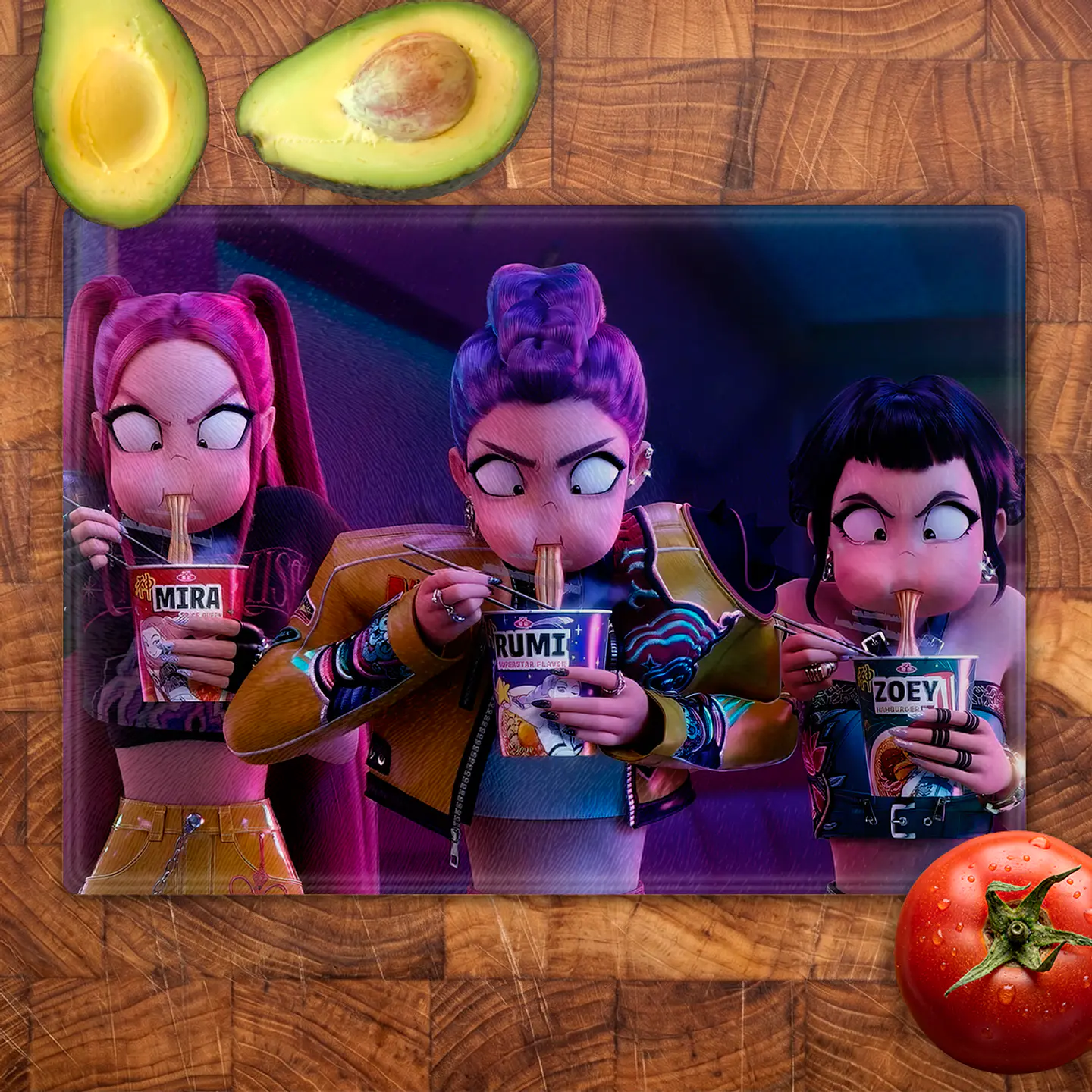 Tabla de cocina - Diseño Huntrix Ramen 2