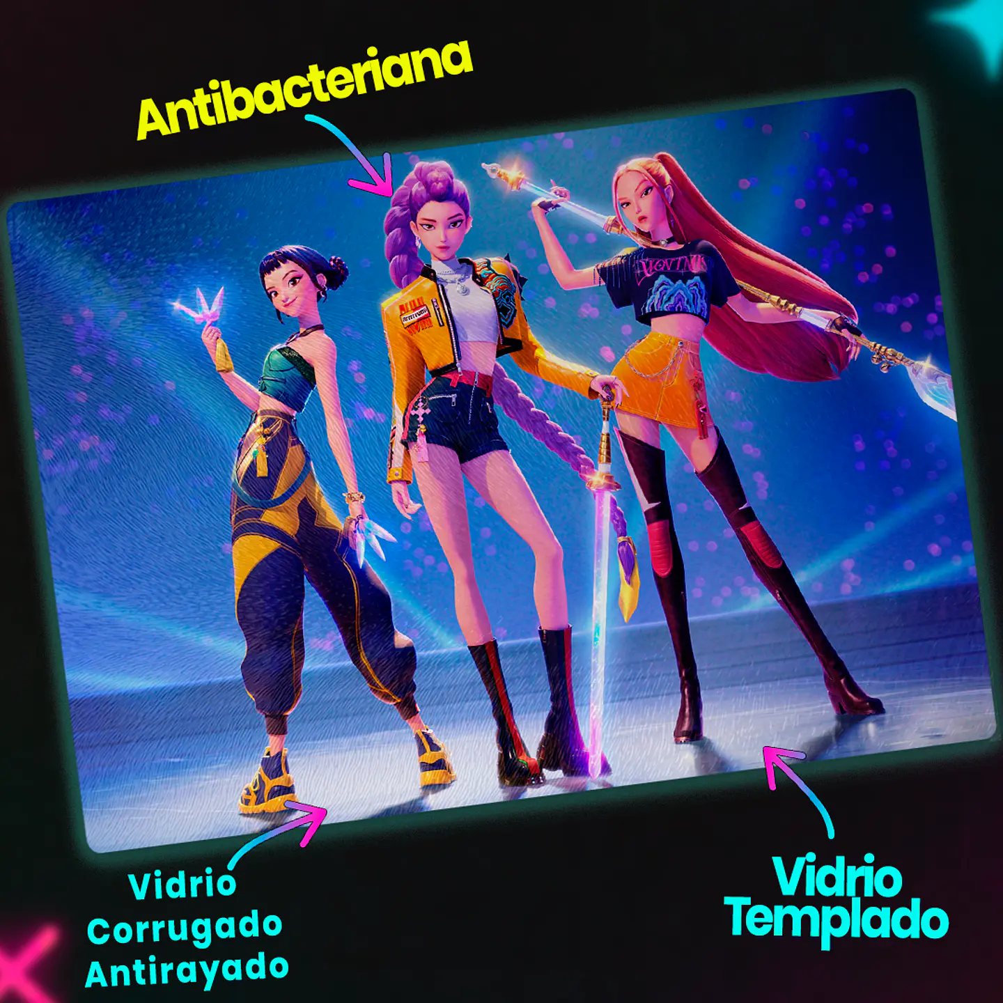 Tabla de cocina - Diseño Huntrix Battle Mode 3