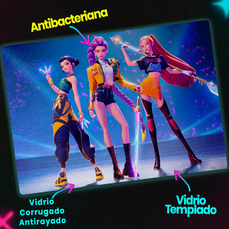 Tabla de cocina - Diseño Huntrix Battle Mode 3