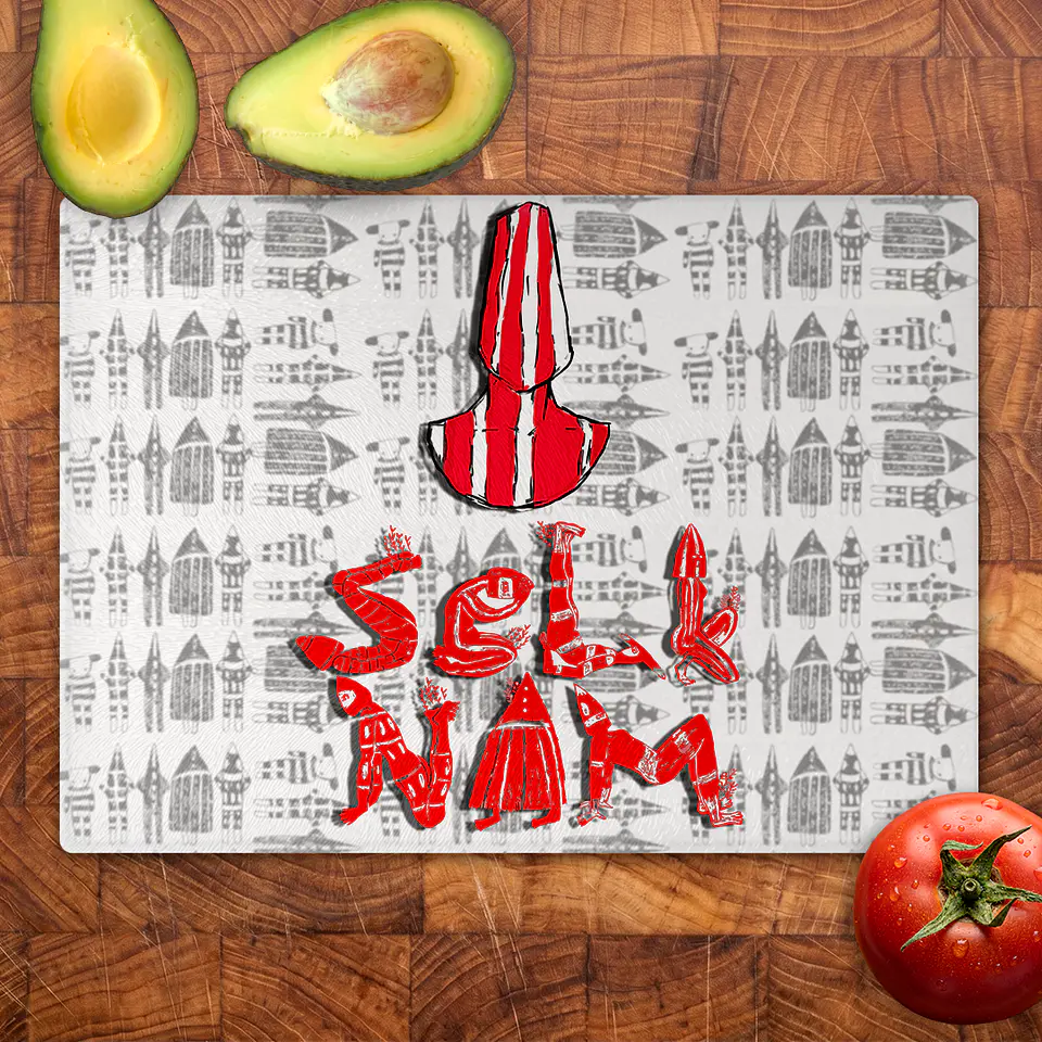 Tabla de cocina - Diseño Selk’nam 2