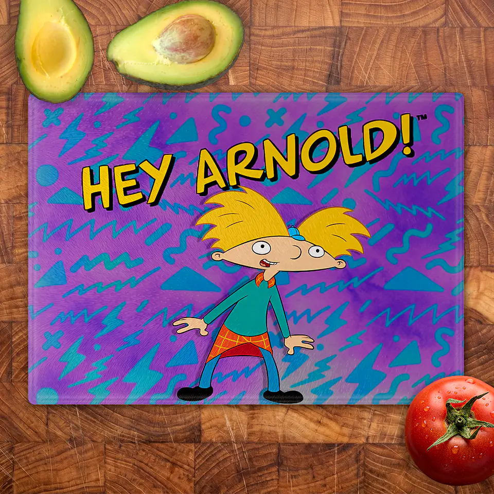 Tabla de cocina - Diseño Hey Arnold Retro Morado 2