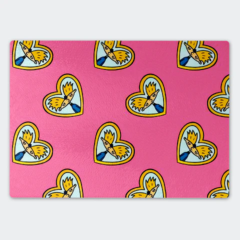 Tabla de cocina - Diseño Hey Arnold Corazones