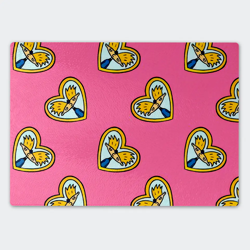 Tabla de cocina - Diseño Hey Arnold Corazones 1