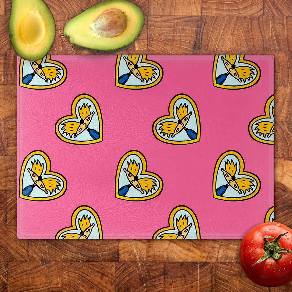 Tabla de cocina - Diseño Hey Arnold Corazones 2