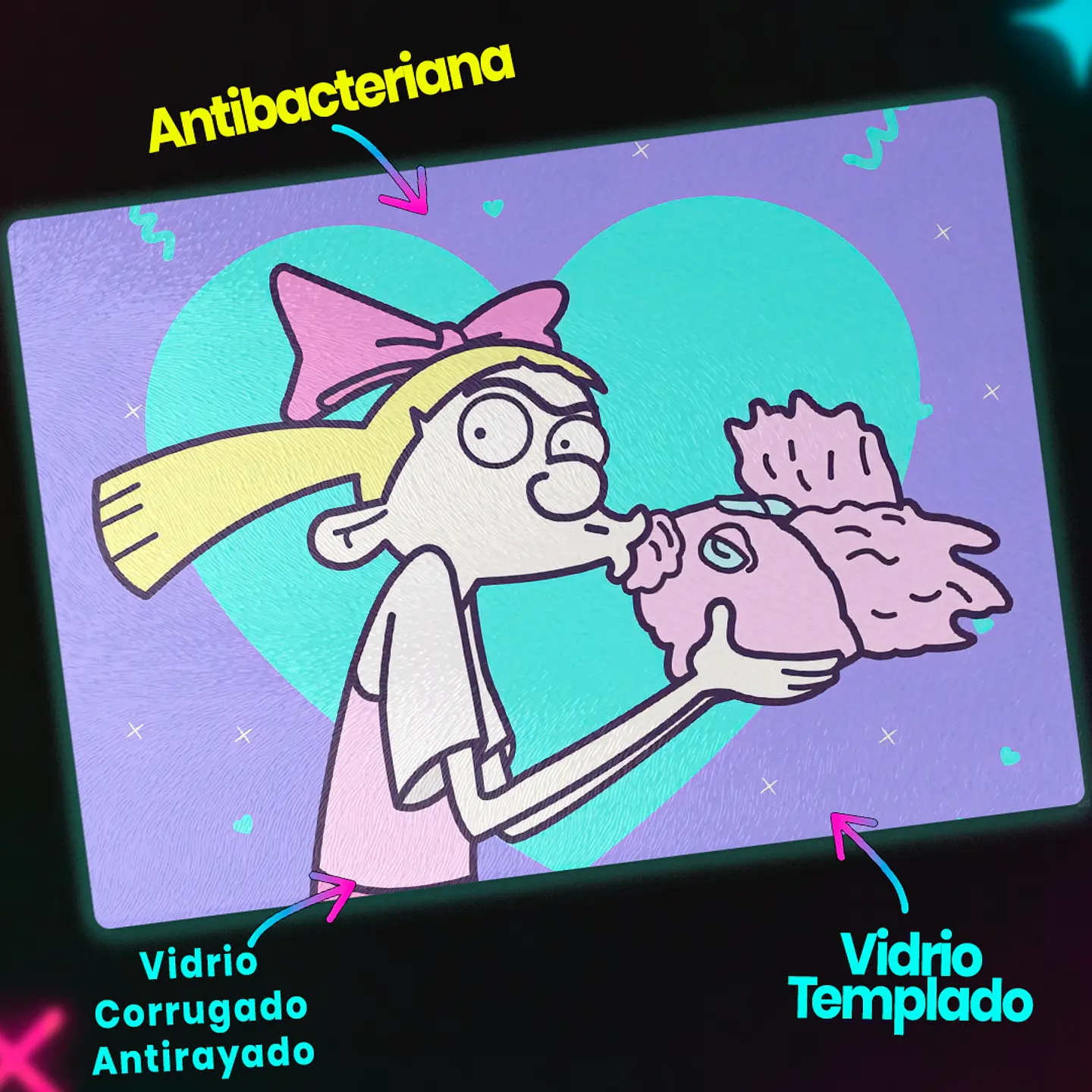 Tabla de cocina - Diseño Hey Arnold Amor Pastel 3