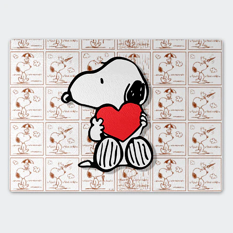 Tabla de cocina - Diseño Snoopy Heart & Comics