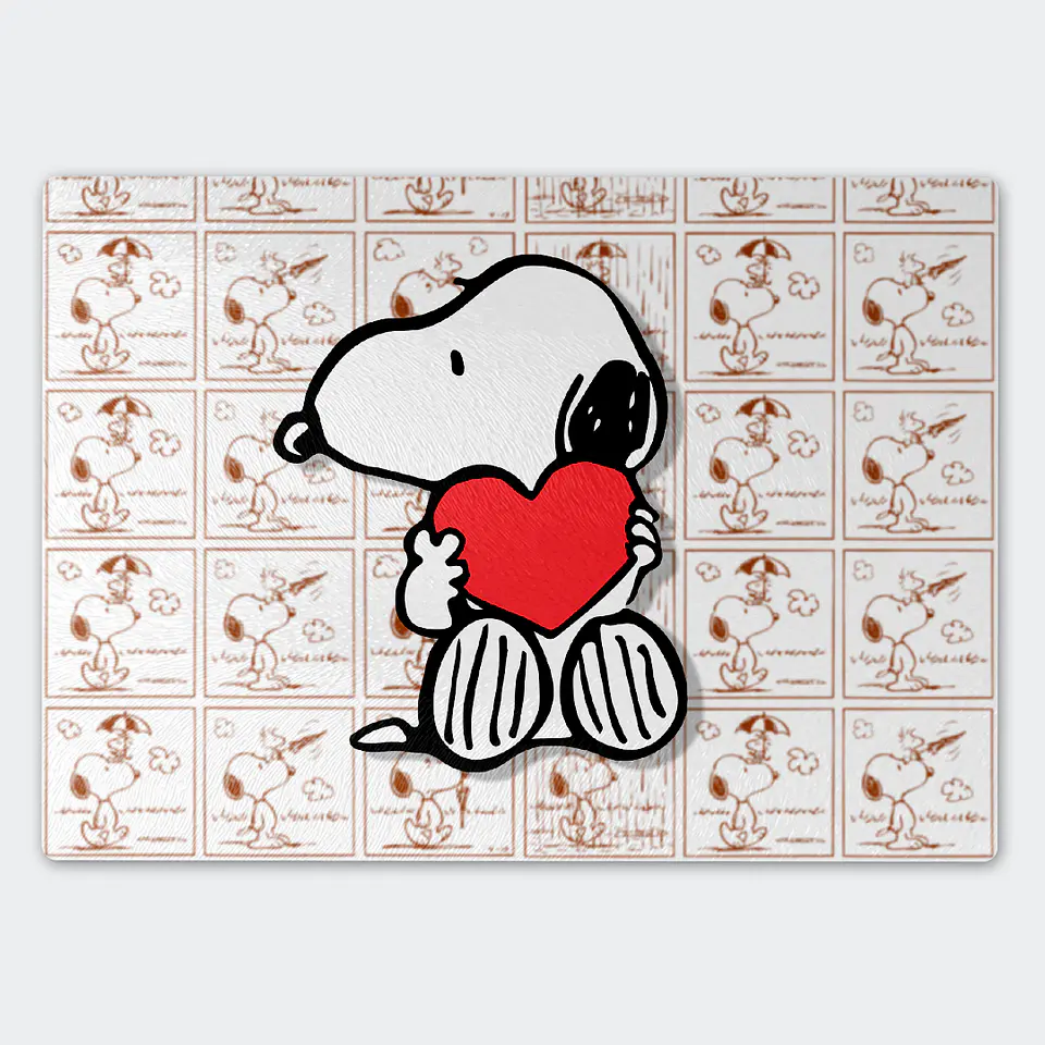 Tabla de cocina - Diseño Snoopy Heart & Comics 1