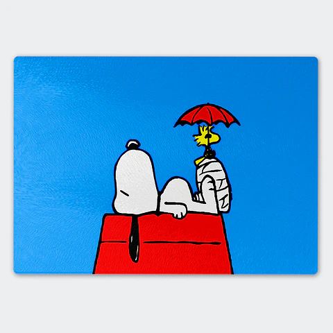 Tabla de cocina - Diseño Snoopy & Woodstock Sky Blue