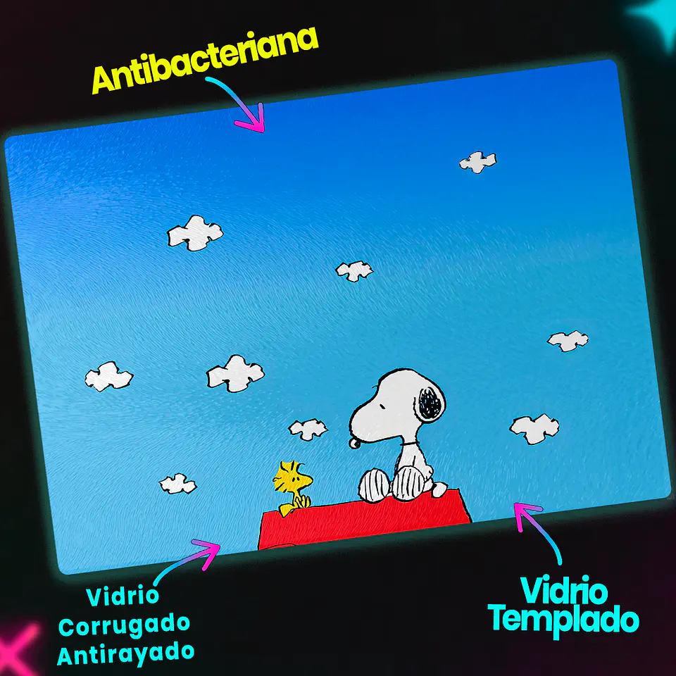 Tabla de cocina - Diseño Snoopy & Woodstock Infinite Sky 3