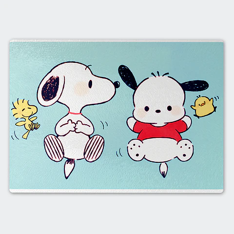 Tabla de cocina - Diseño Snoopy & Pochacco Besties