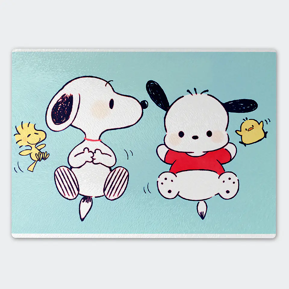 Tabla de cocina - Diseño Snoopy & Pochacco Besties 1