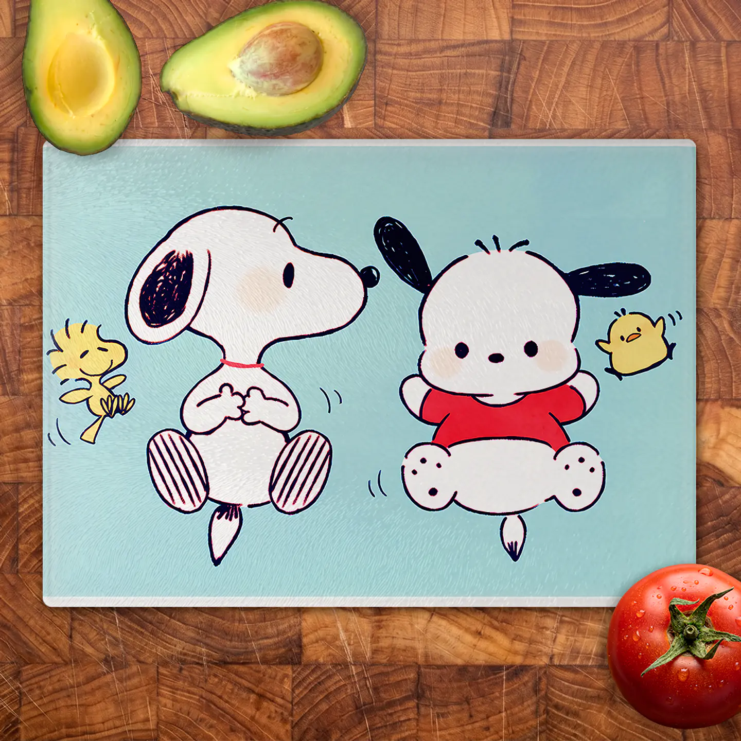 Tabla de cocina - Diseño Snoopy & Pochacco Besties 2
