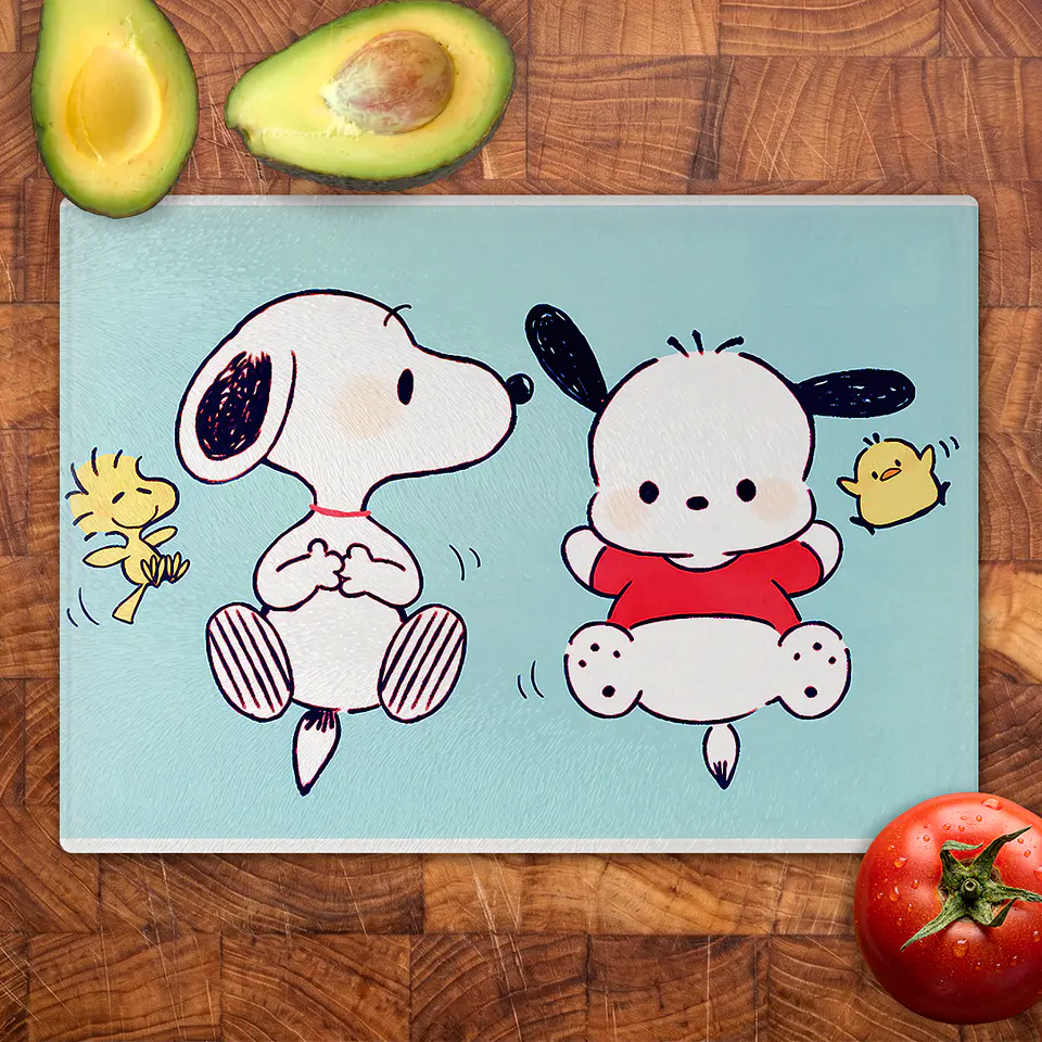 Tabla de cocina - Diseño Snoopy & Pochacco Besties 2