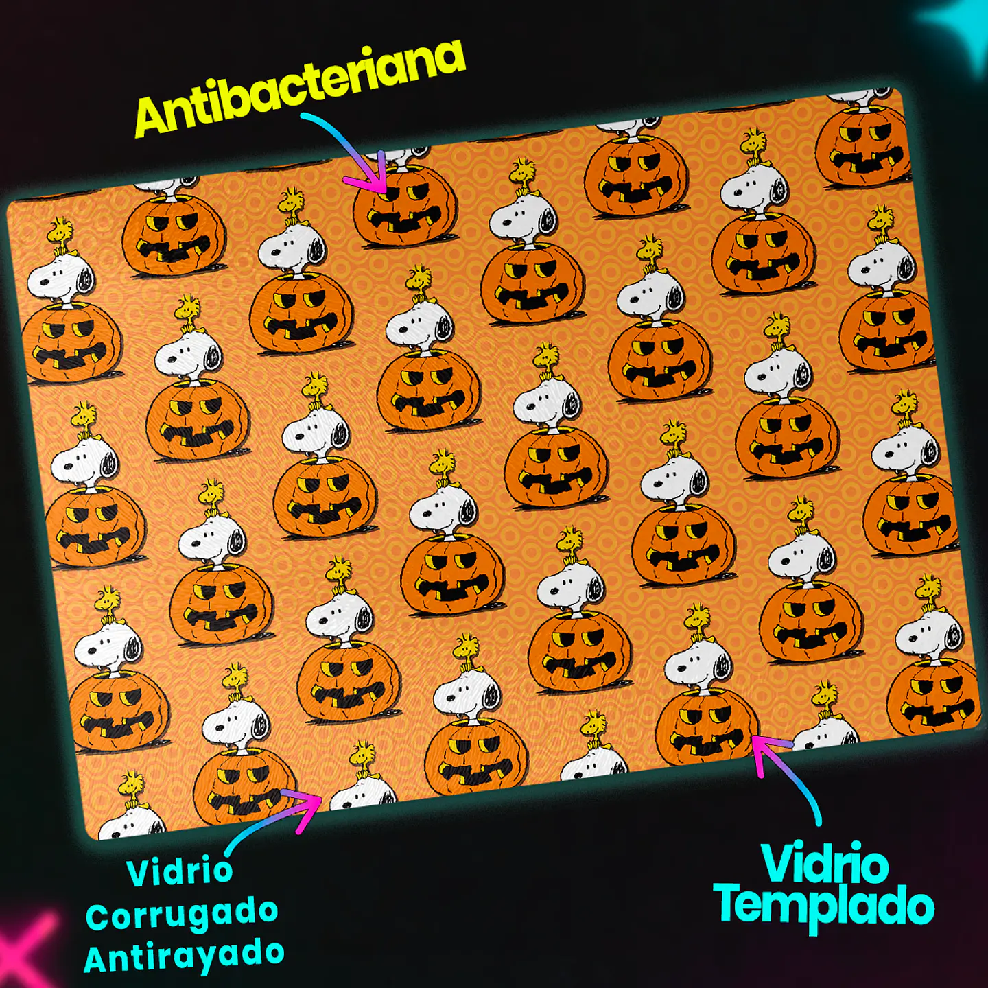 Tabla de cocina - Diseño Snoopy Halloween Pumpkins 3