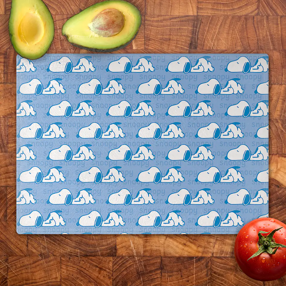Tabla de cocina - Diseño Snoopy Relax Azul 2