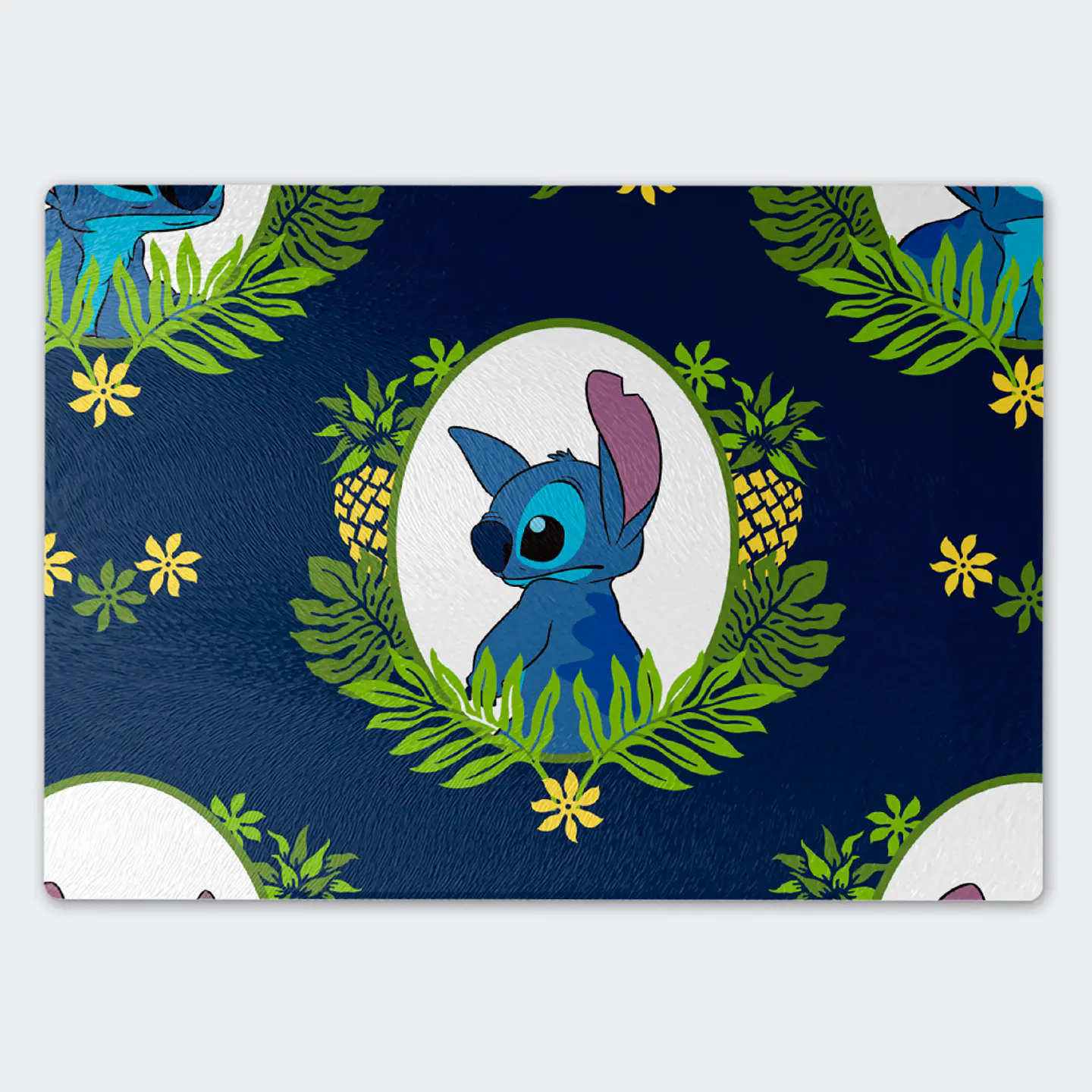 Tabla de cocina - Diseño Stitch Aloha Piña 1