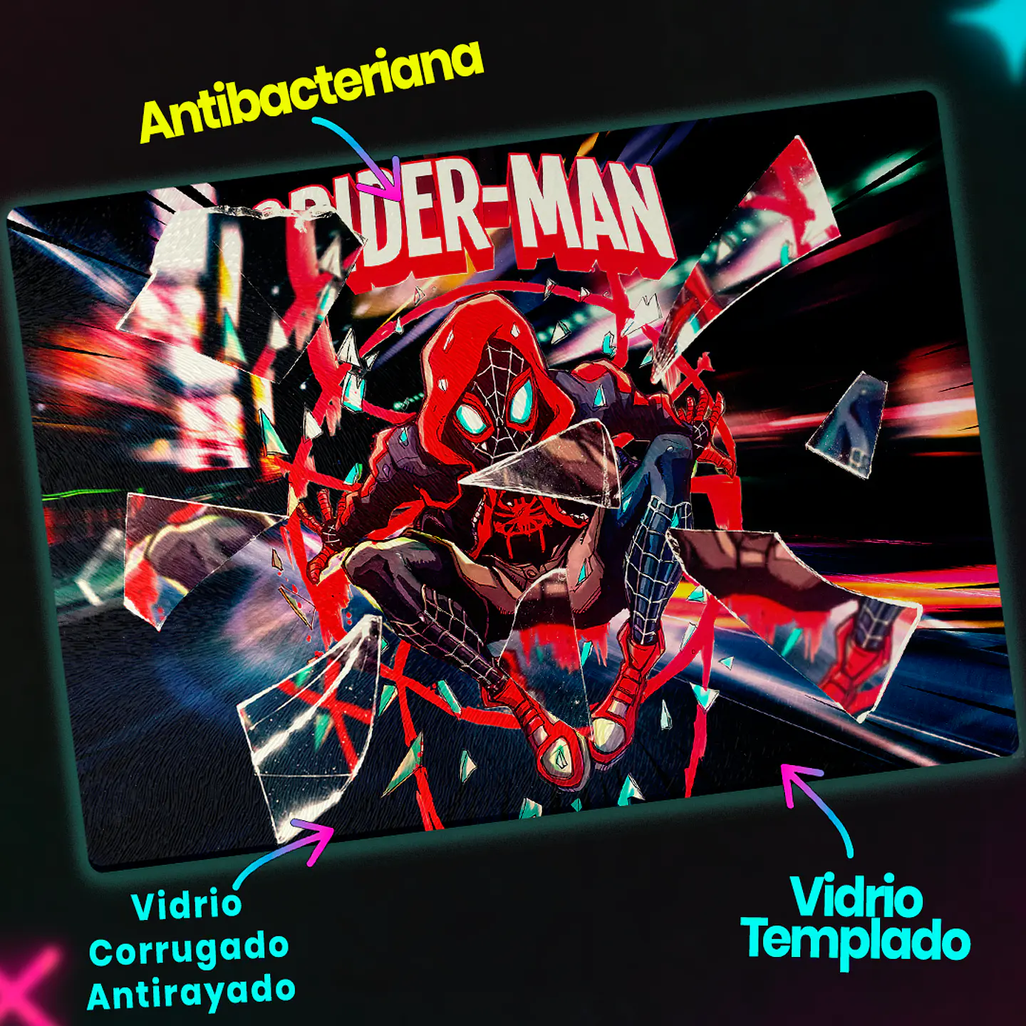 Tabla de cocina - Diseño Spider-Man Miles Morales Shatter 3