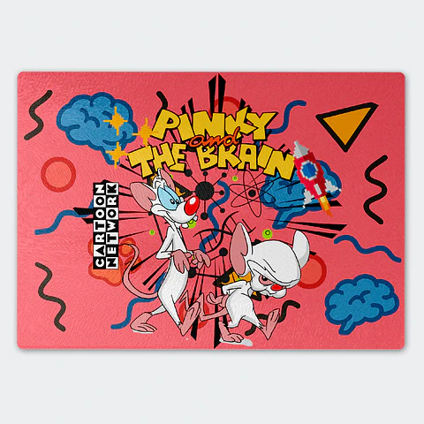 Tabla de cocina - Diseño Pinky and The Brain Retro