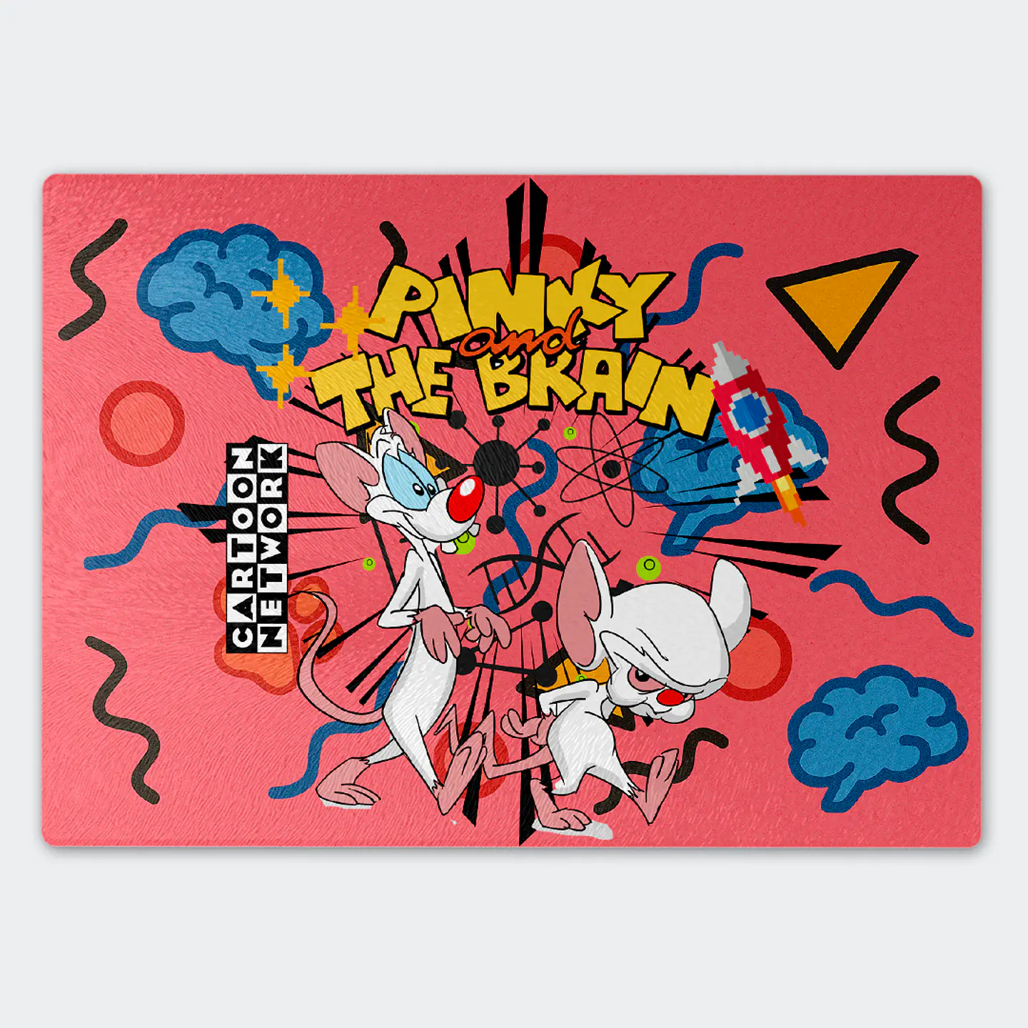Tabla de cocina - Diseño Pinky and The Brain Retro 1