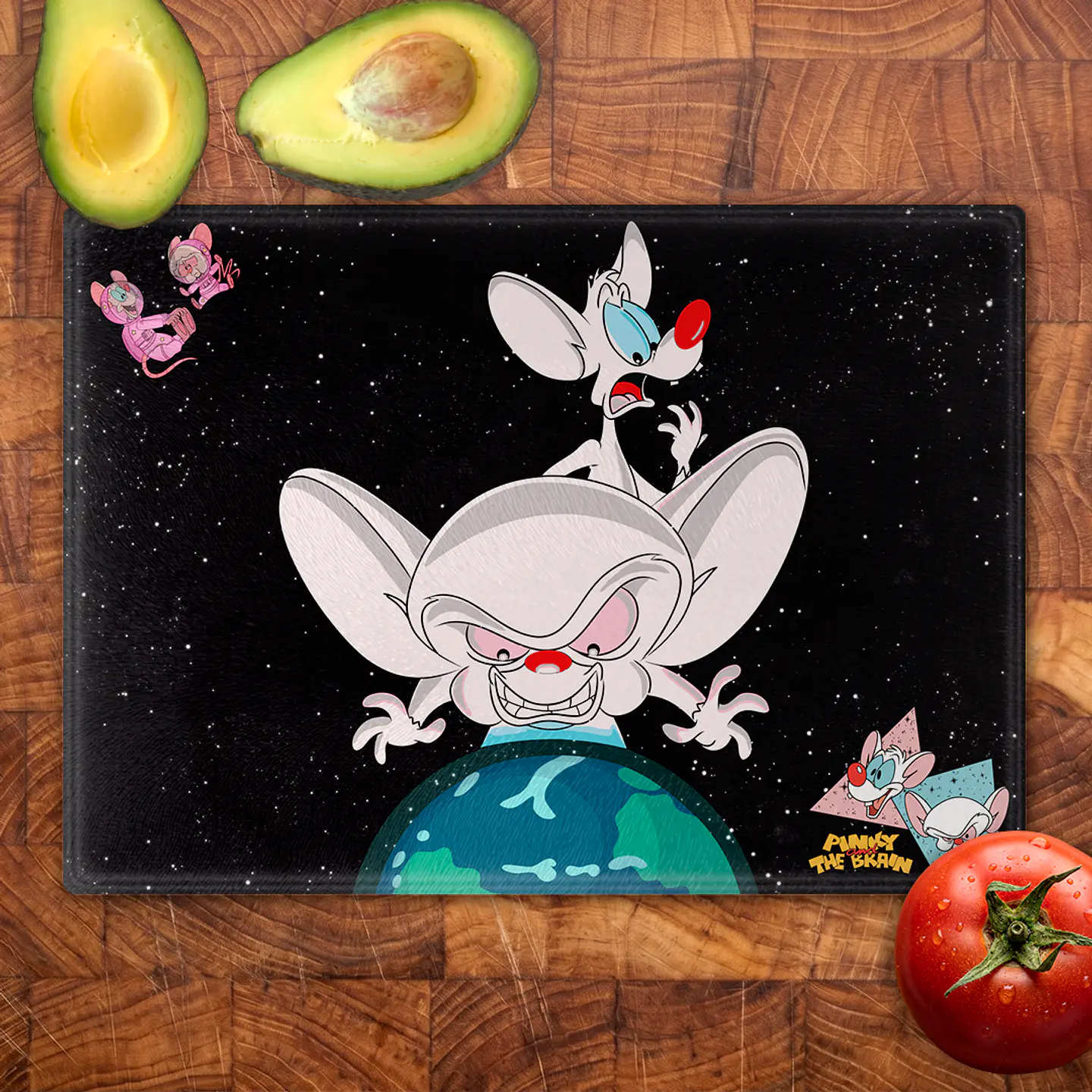 Tabla de cocina - Diseño Pinky and The Brain World Domination 2