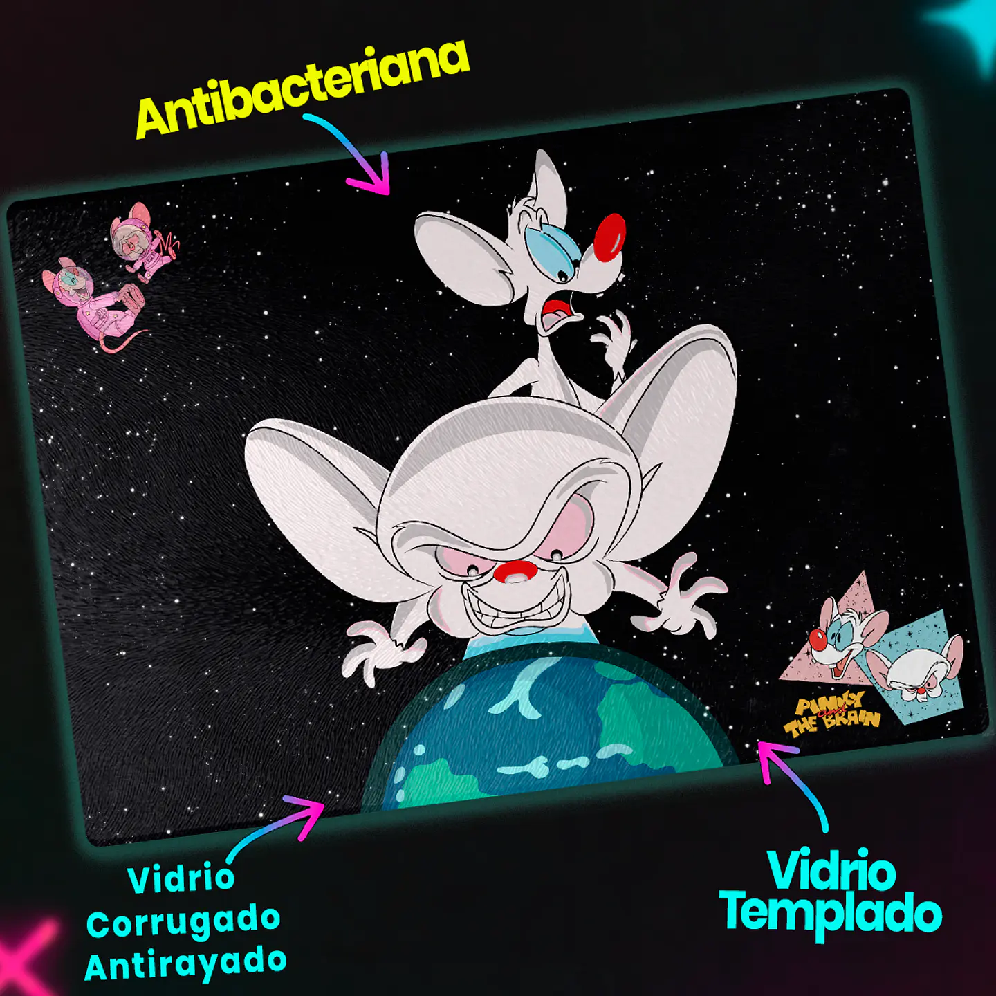Tabla de cocina - Diseño Pinky and The Brain World Domination 3
