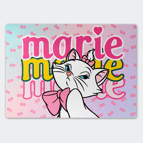 Tabla de cocina - Diseño Marie Aristogatos Pink Bow