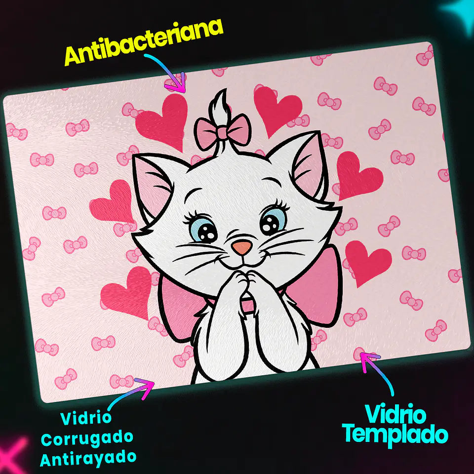 Tabla de cocina - Diseño Marie Lovely Hearts 3