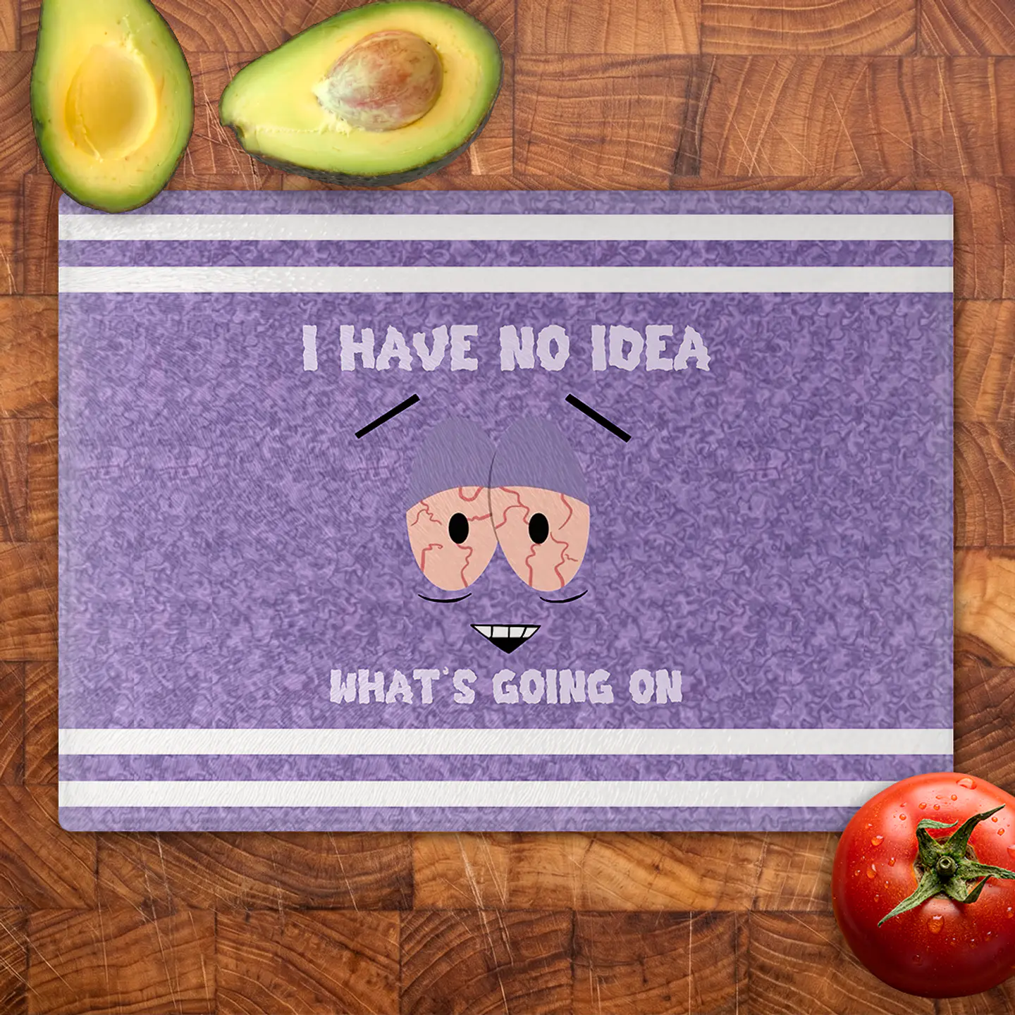 Tabla de cocina - Diseño Towelie No Idea Purple 2