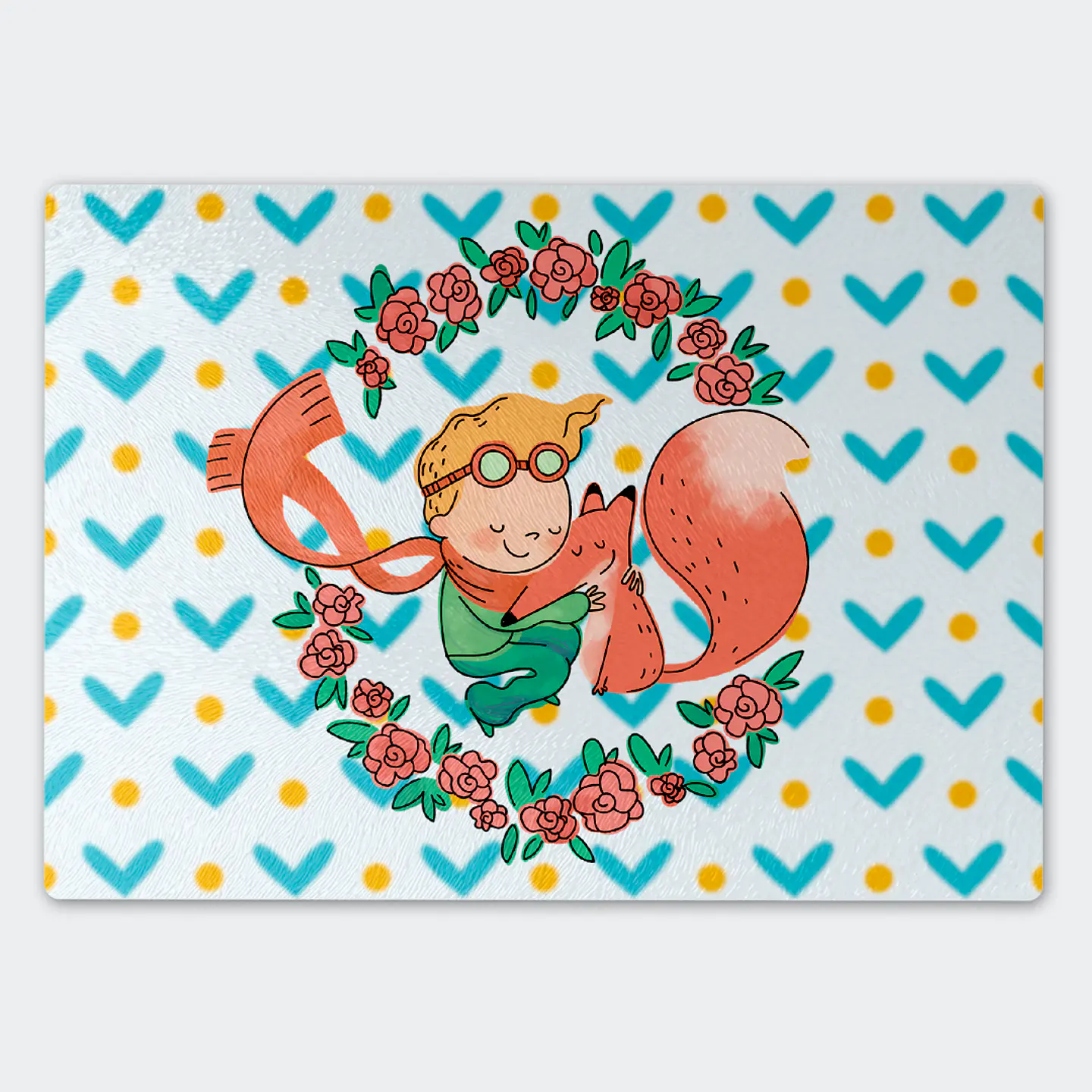 Tabla de cocina - Diseño El Principito & El Zorro Hug 1