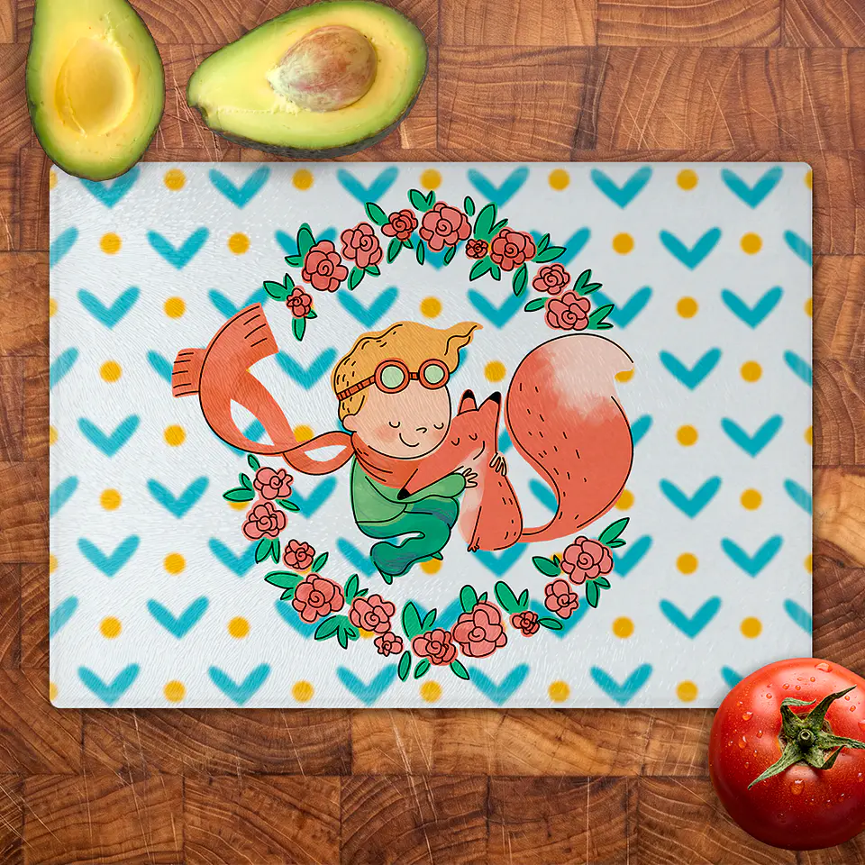 Tabla de cocina - Diseño El Principito & El Zorro Hug 2