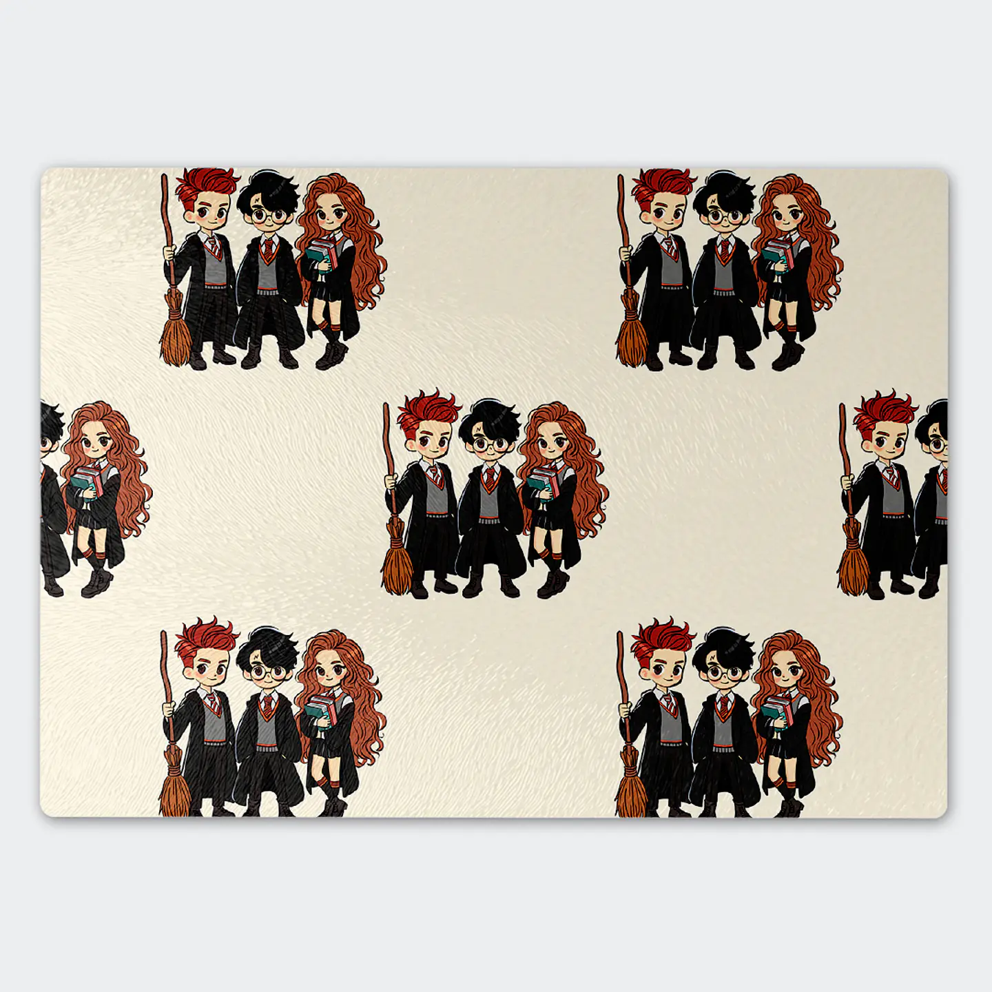 Tabla de cocina - Diseño Harry Potter Golden Trio Chibi 1