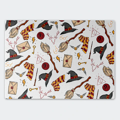 Tabla de cocina - Diseño Harry Potter Magic Icons Pure White