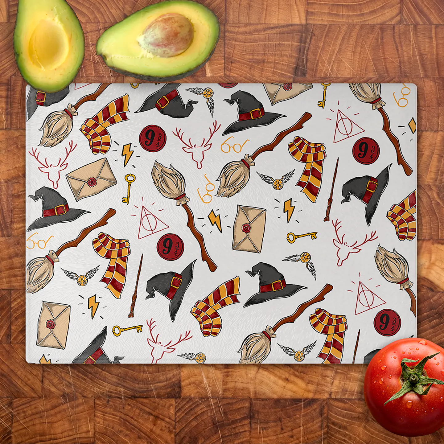 Tabla de cocina - Diseño Harry Potter Magic Icons Pure White 2