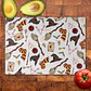 Tabla de cocina - Diseño Harry Potter Magic Icons Pure White - Miniatura 2