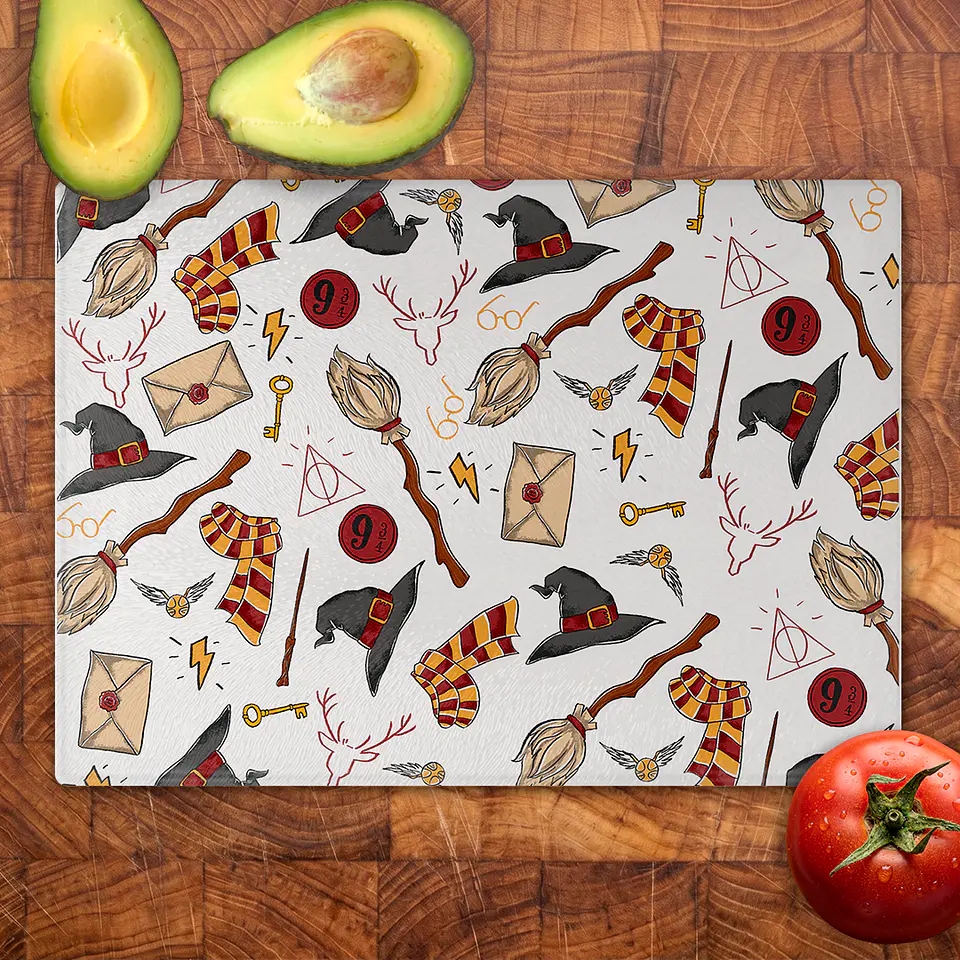 Tabla de cocina - Diseño Harry Potter Magic Icons Pure White 2