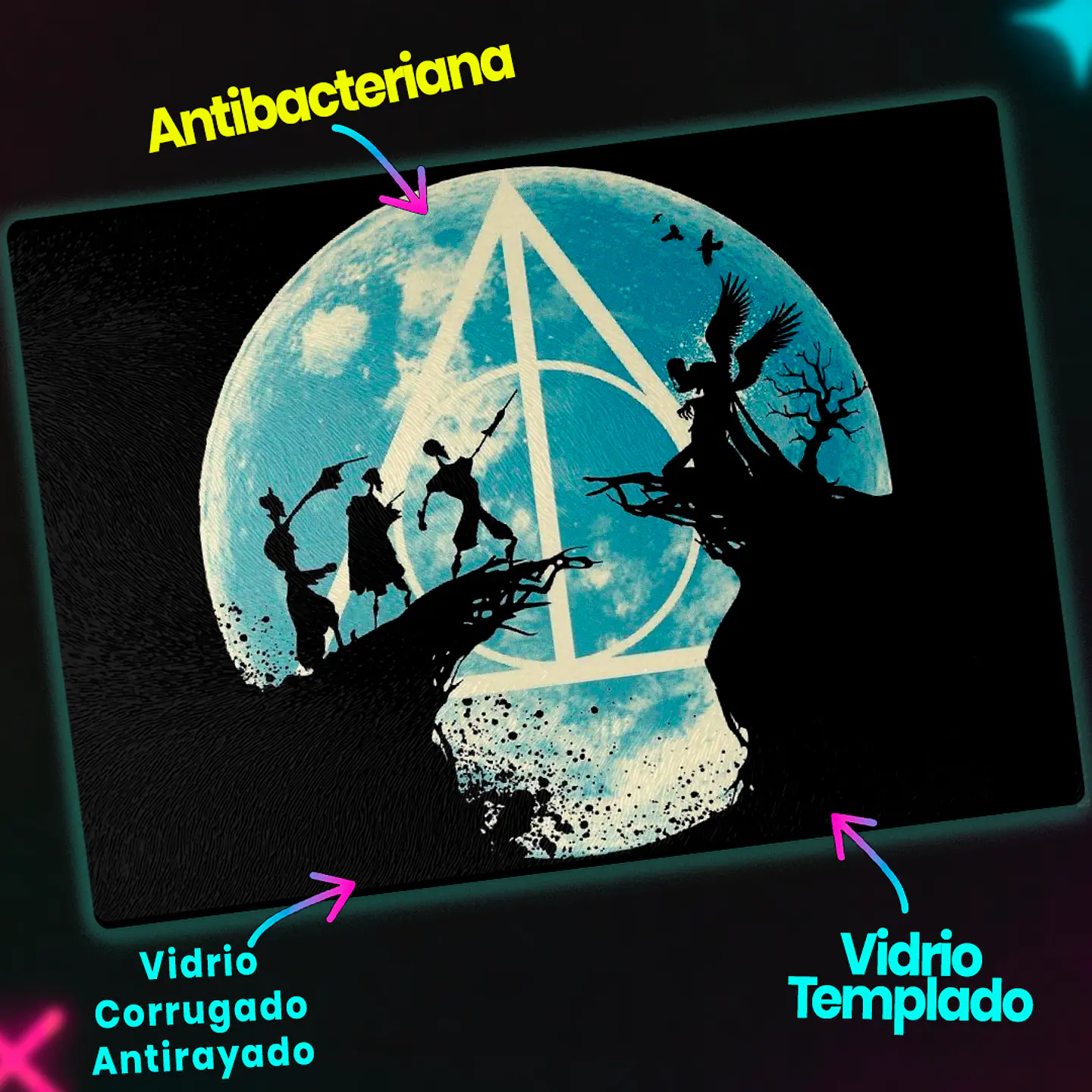 Tabla de cocina - Diseño Reliquias de la Muerte Silueta 3