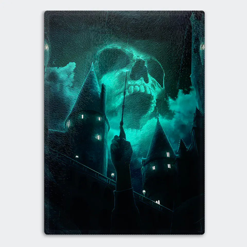 Tabla de cocina - Diseño La Marca Tenebrosa sobre Hogwarts 1