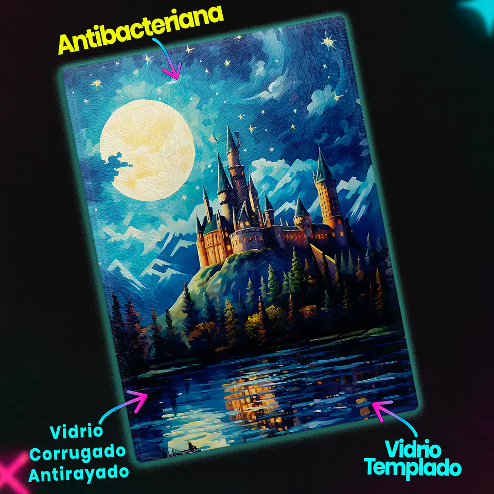 Tabla de cocina - Diseño Hogwarts Bajo la Luna 3