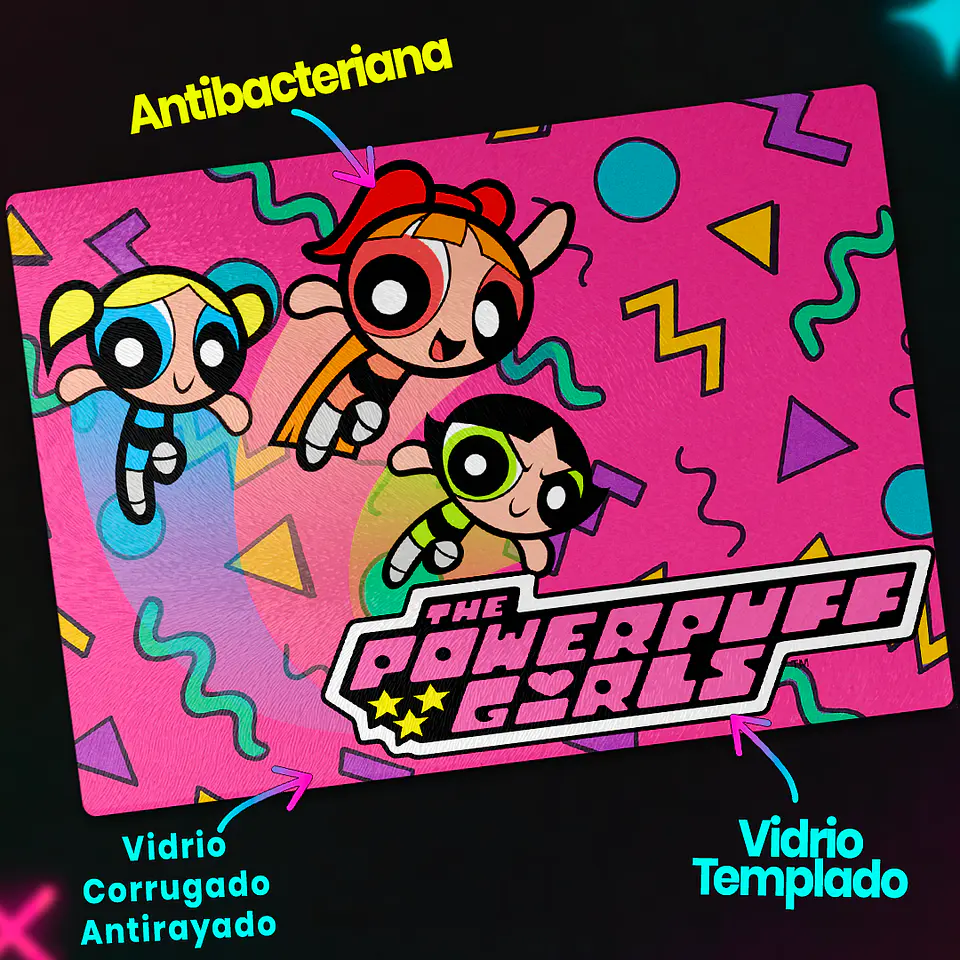 Tabla de cocina - Diseño The Powerpuff Girls Retro 3